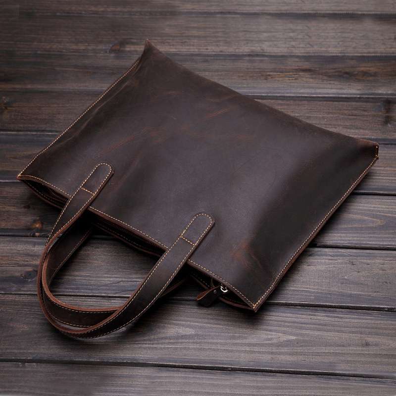 The Heritage Briefcase: Artisan Crazy Horse Leather Messenger Bag for the Modern Professional - Image 6