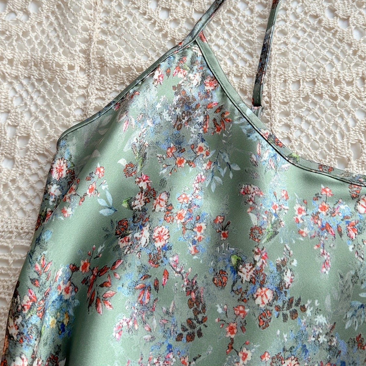 Luxe Silk-Like Cami Dress Pajama Set: Effortless All-Season Elegance - Image 4