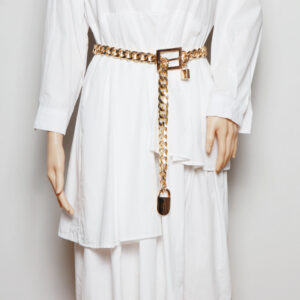 Modernist Gold-Tone Chain Belt