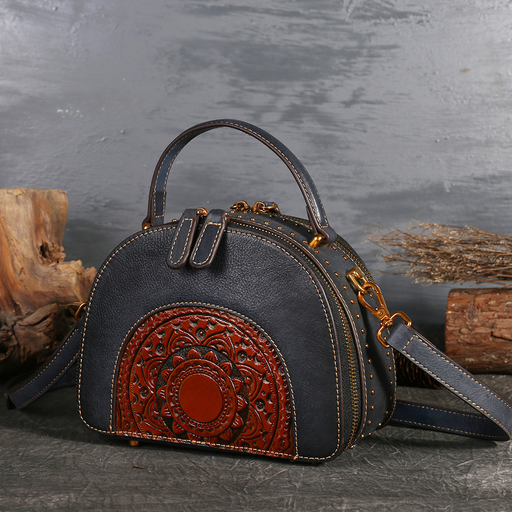 Talli-Up Simple Suede & Leather Satchel: Timeless Carry, Modern Versatility