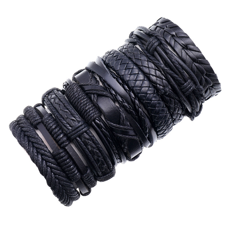 The Geo-Lock: Premium Cowhide Leather Bracelet for Effortless Edge