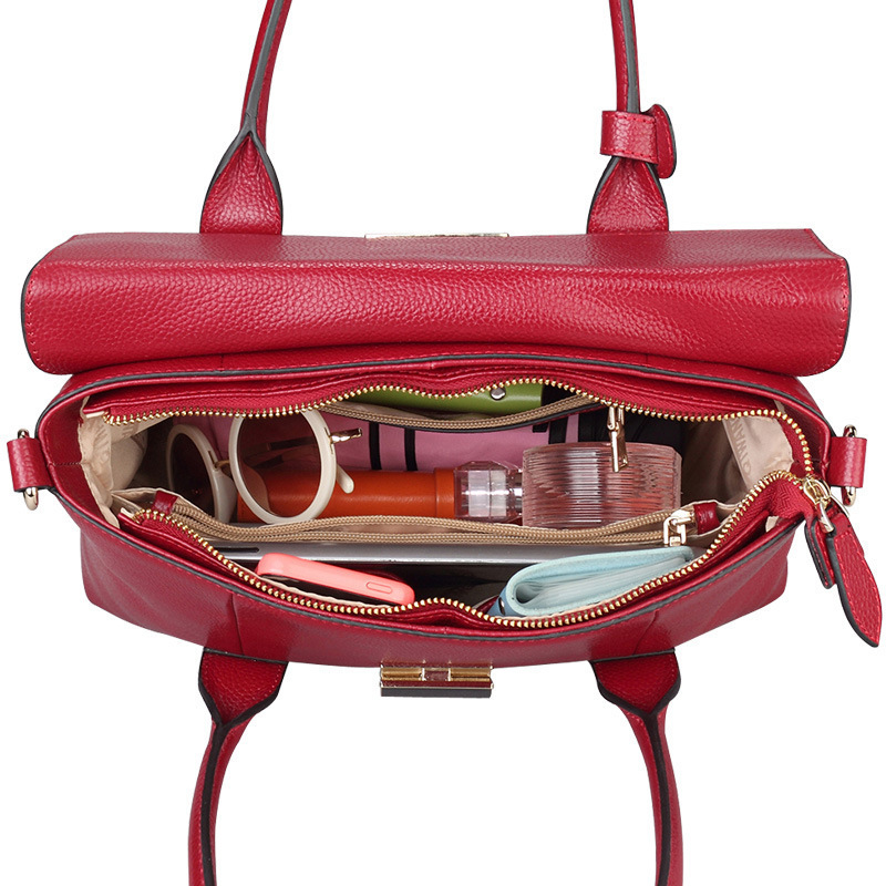 The Metropolitan Commuter: First-Layer Leather Tote & Messenger Bag - Image 3