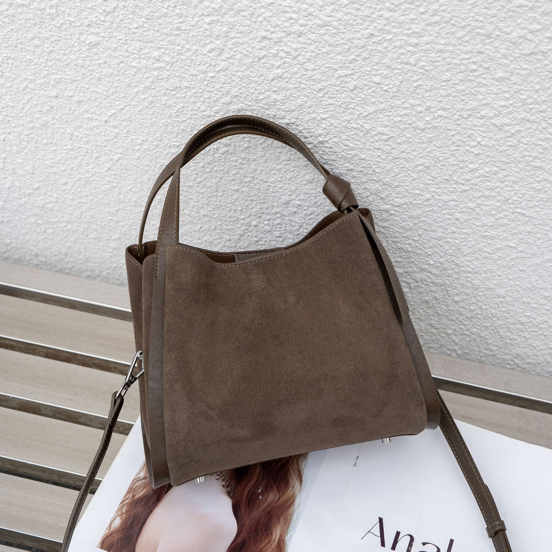 The 'Everyday Icon' Frosted Cowhide Bucket Bag: Your Chic Companion - Image 5