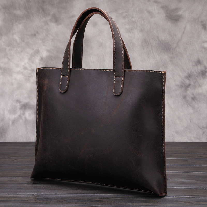 The Heritage Briefcase: Artisan Crazy Horse Leather Messenger Bag for the Modern Professional