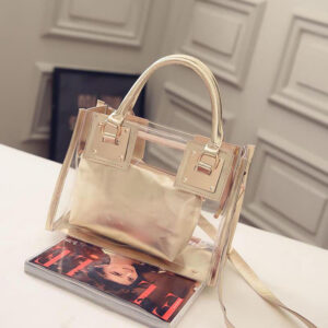The Aura: Crystal Clear Jelly Tote & Crossbody Bag | Talli-Up.store