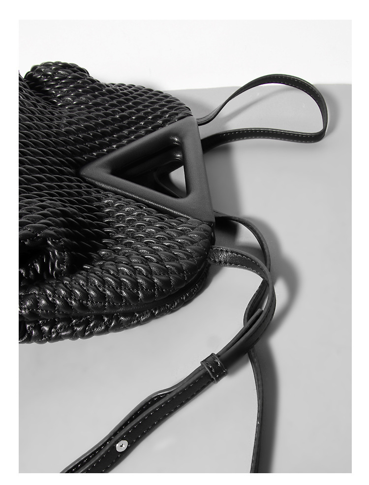 The Wrinkled Cloud: Cowhide Leather Dumpling Bag - Image 3