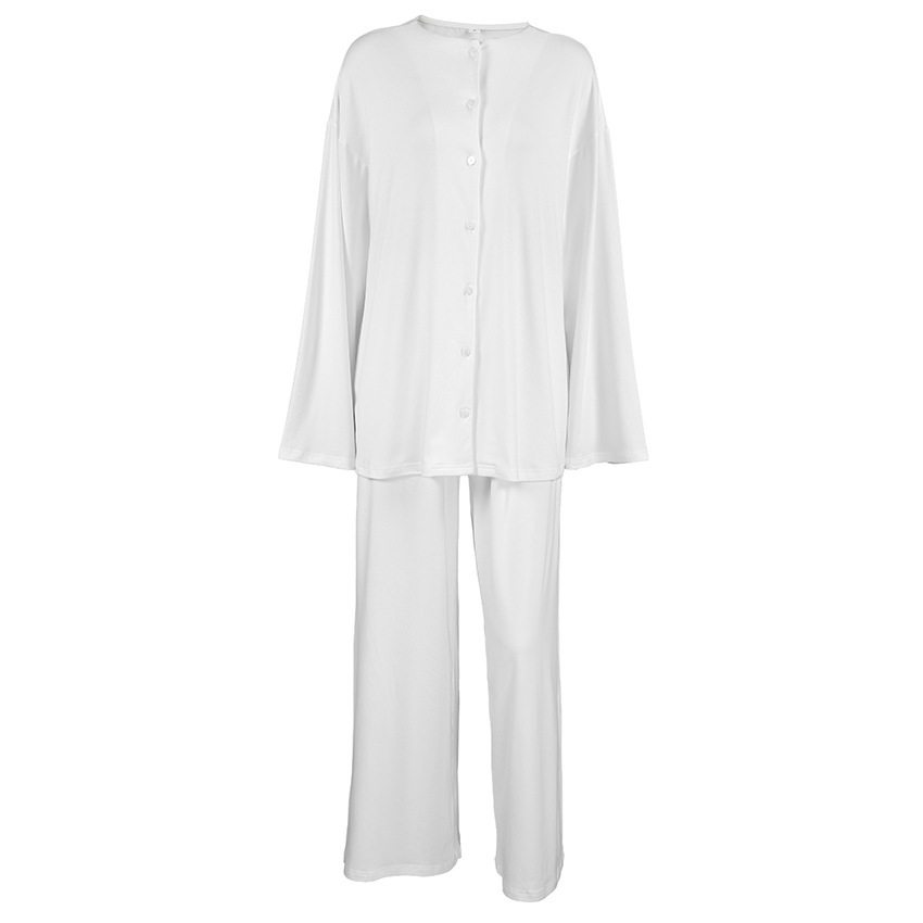 Ethereal Luxe Loungewear Set: Effortless White Elegance for the Modern Woman - Image 5