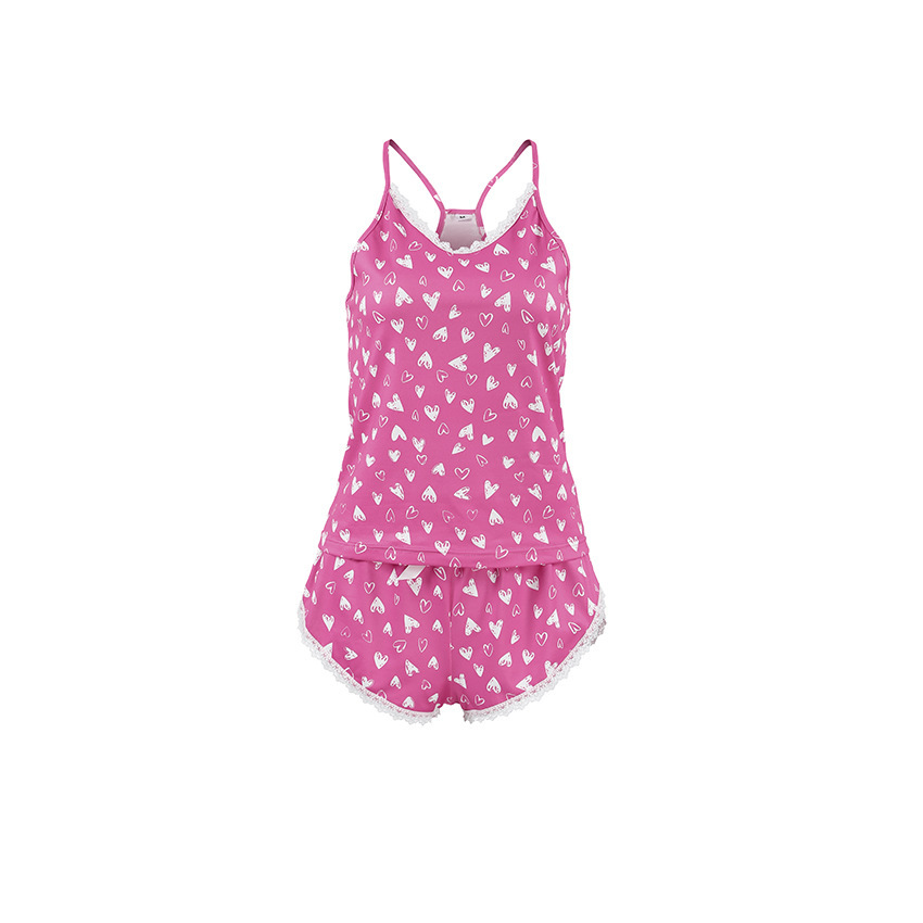 Luxe Patchwork Knit Loungewear with Delicate Lace Trim - Effortless Chic for the Modern Woman - Image 6