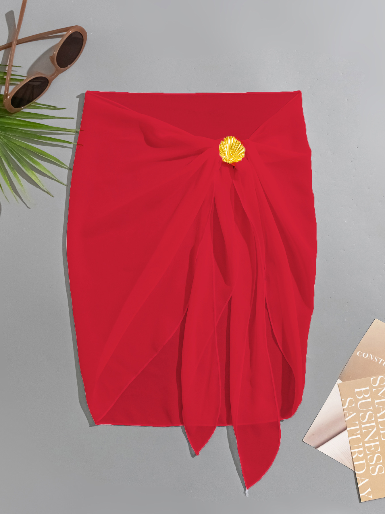 Coastal Shimmer Shell Wrap Skirt 9 Coastal Shimmer Shell Wrap Skirt - Image 9