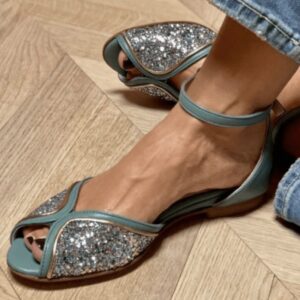 Glimmering Slingback Flats