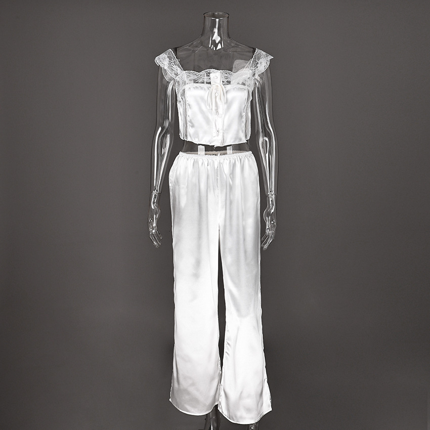 Effortless Chic: The Premium White Sleeveless Two-Piece Loungewear Set - Image 6
