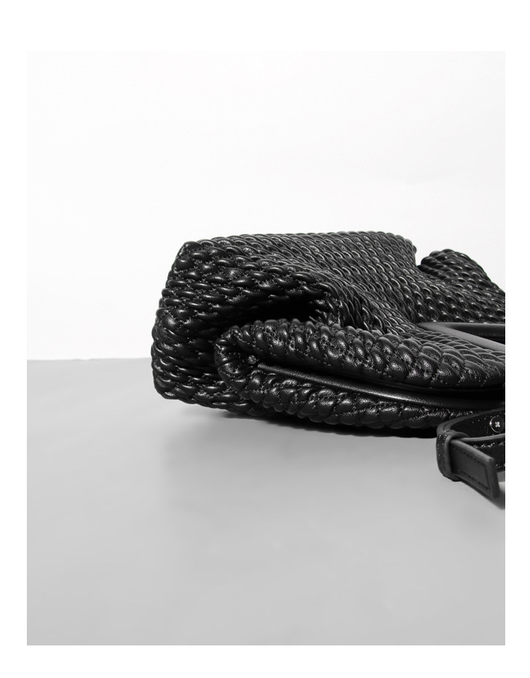 The Wrinkled Cloud: Cowhide Leather Dumpling Bag - Image 7