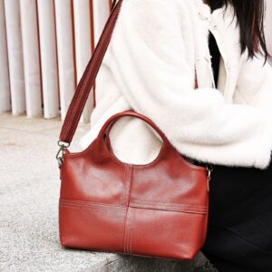 The 'Signature Stitch' First Layer Cowhide Crossbody: Timeless Style, Everyday Essential