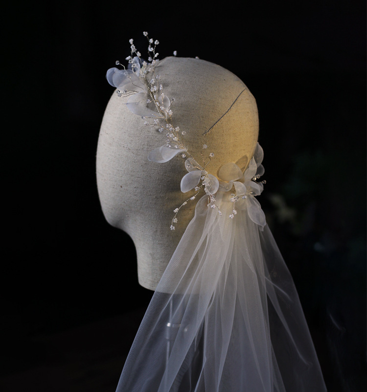 The Celeste Floral Tulle Veil