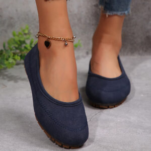 The Refined Suede Slip-On Flat