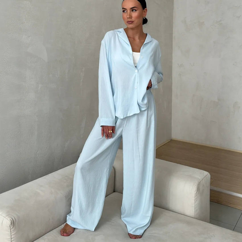Effortless Elegance: The Luxe Ice Silk Lounge Set for Modern Women - Image 5