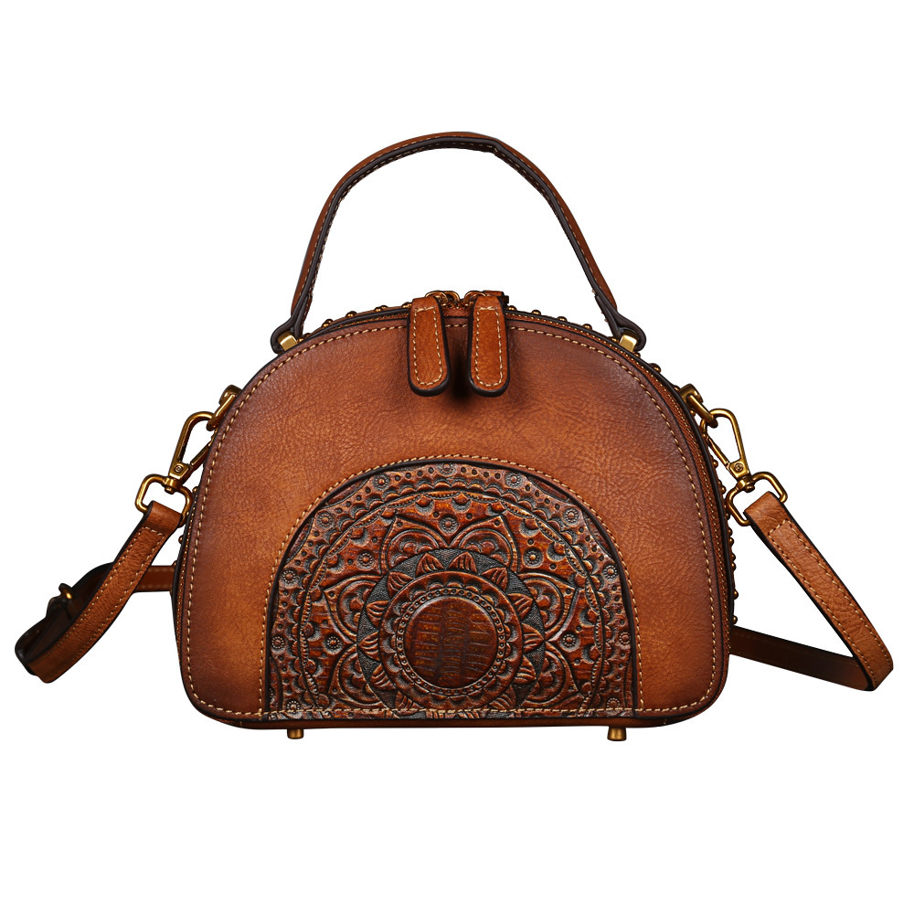 Talli-Up Simple Suede & Leather Satchel: Timeless Carry, Modern Versatility - Image 7