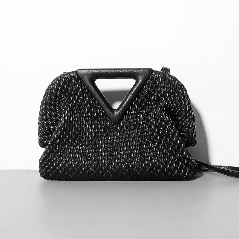 The Wrinkled Cloud: Cowhide Leather Dumpling Bag - Image 5