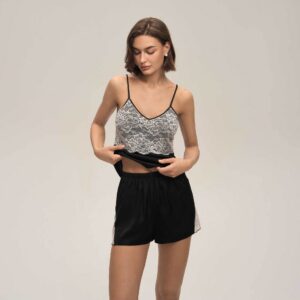 Luxe Silk Camisole & Shorts Set: Effortless Elegance for Ultimate Lounging