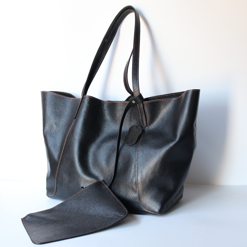 The “Vibe” Collection: Top-Layer Cowhide Leather Shoulder Bag