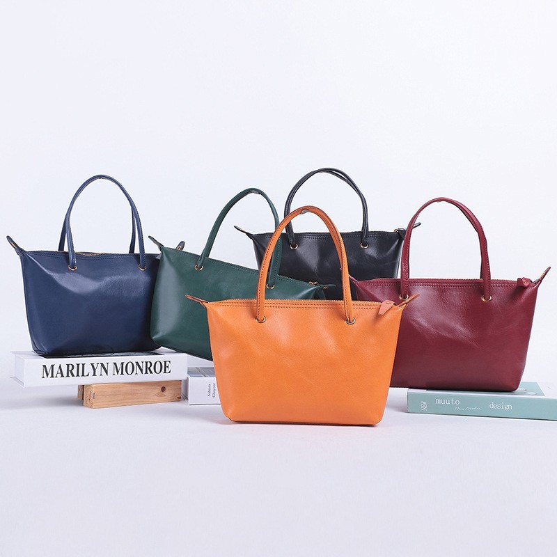 Large Capacity Genuine Leather Women's Bag First Layer Cowhide Handbag - Image 10