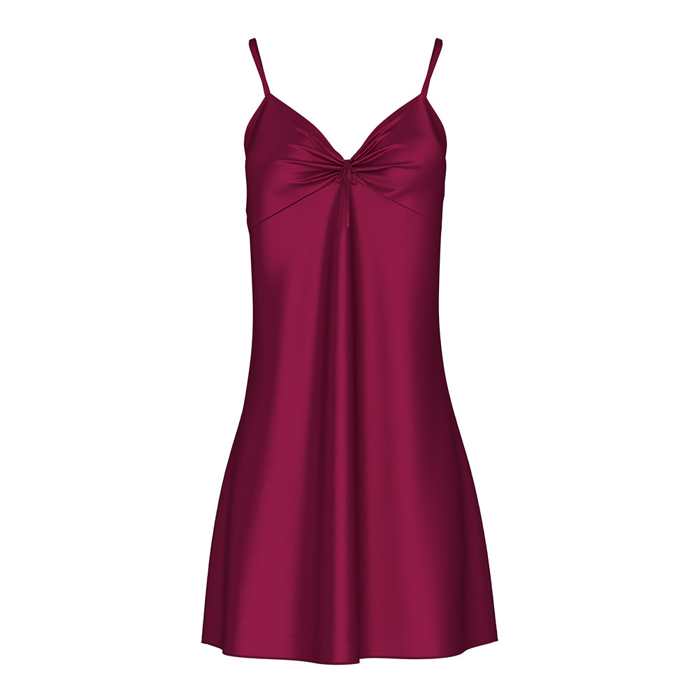 Luxe Silk-Touch Camisole Nightgown with Built-In Support: Effortless Evening Elegance - Image 10