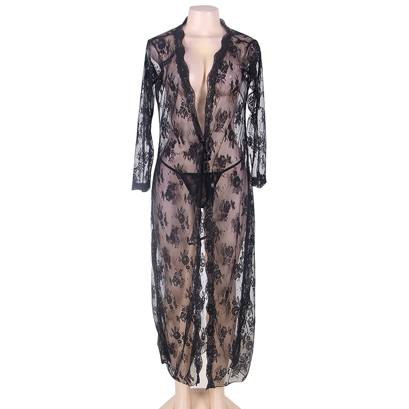 The Whisper Collection: Midnight Lace Nightgown – Embrace Your Inner Goddess - Image 6