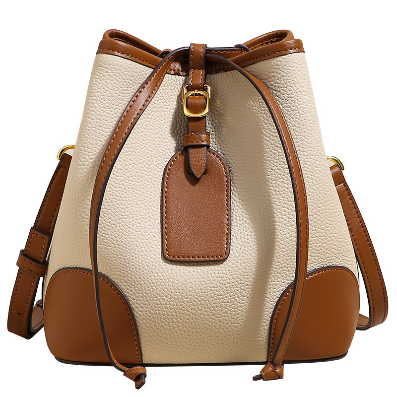 The 'Aris' First Layer Cowhide Drawstring Bucket Bag: Effortless Chic, Everyday Essential - Image 6