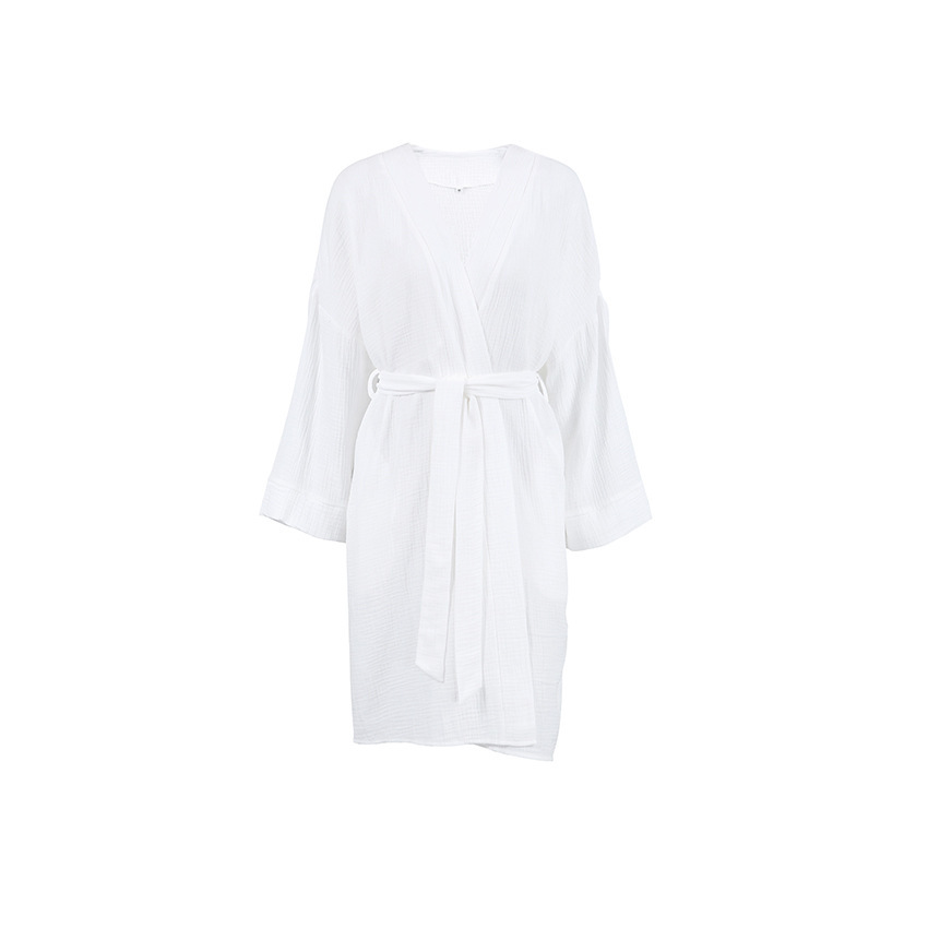 Ethereal Cotton Long-Sleeve Nightgown: Timeless Elegance for Elevated Lounging