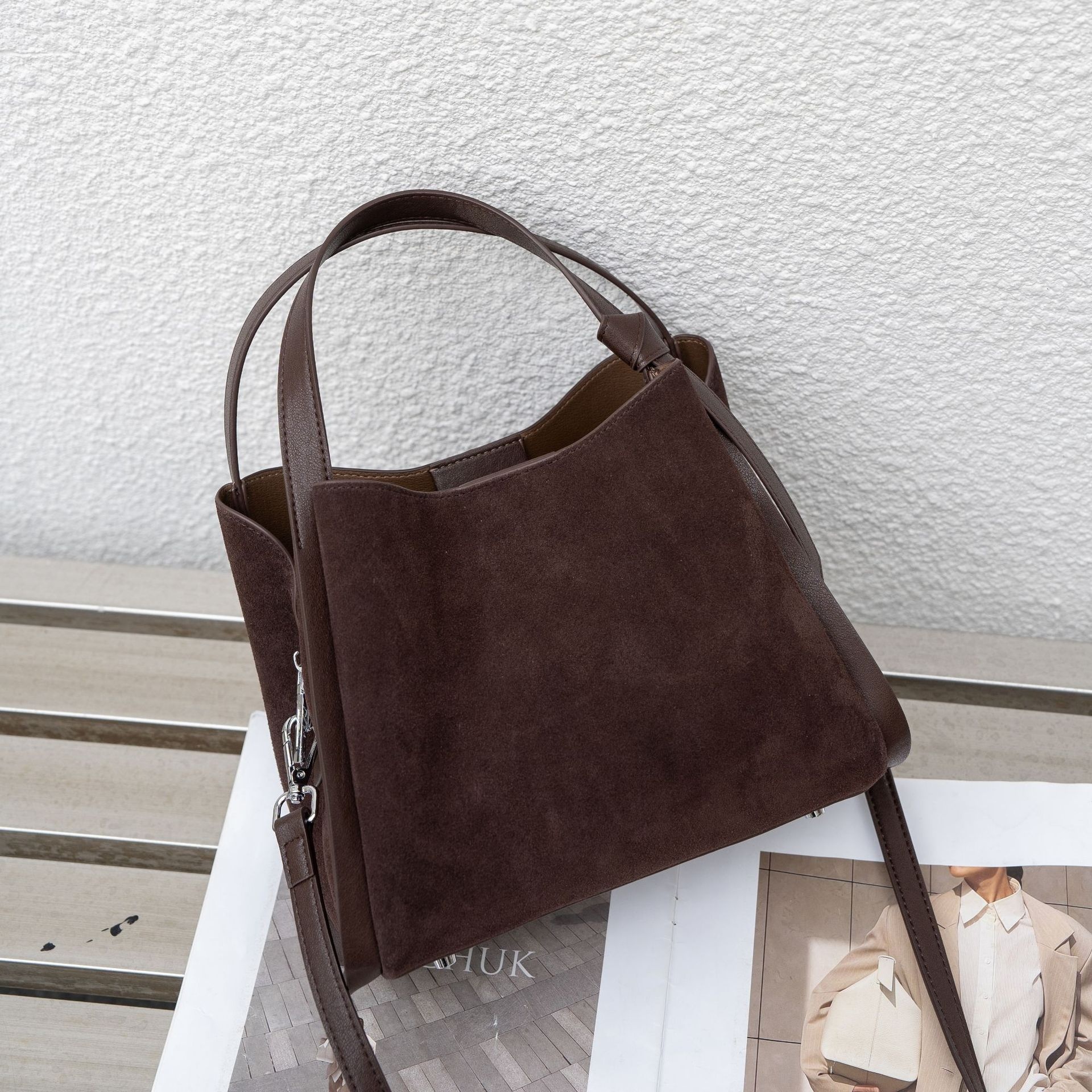 The 'Everyday Icon' Frosted Cowhide Bucket Bag: Your Chic Companion - Image 3